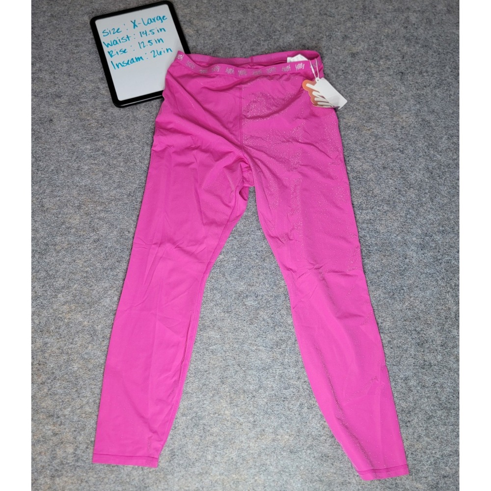 Yitty by Lizzo XL Spotlight Ruched Leggings‎ Shimmered Bop Star Pink NWT